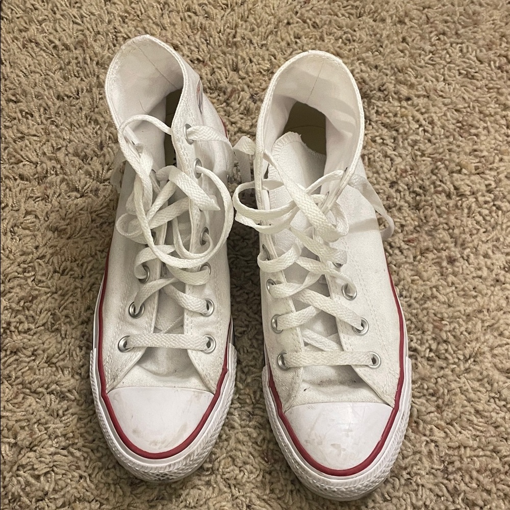 Classic White High-Top Sneakers
